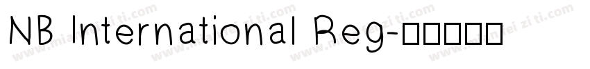 NB International Reg字体转换